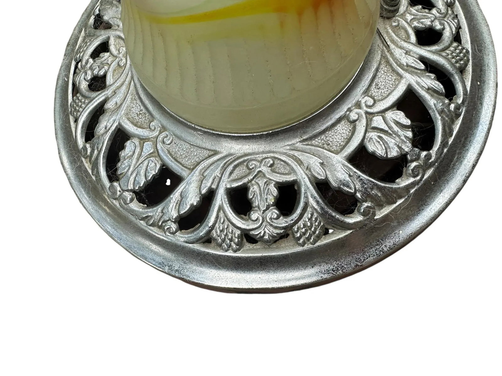 1930s French Mid-Century Modern Asian Torchiere Chrome With Marble and Metal Base - 11