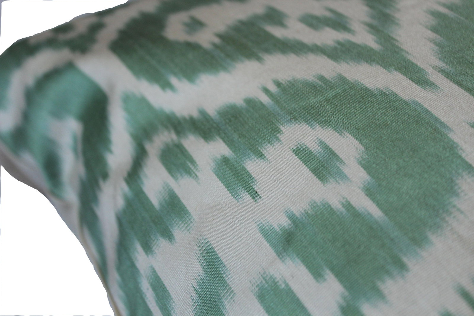 Contemporary Silk Ikat Bohemian Throw Pillow - 2