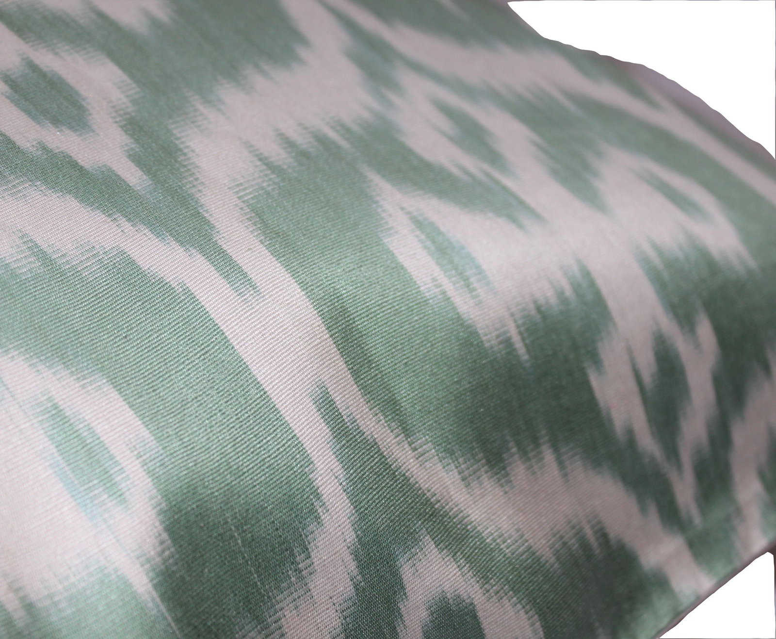 Contemporary Silk Ikat Bohemian Throw Pillow - 3