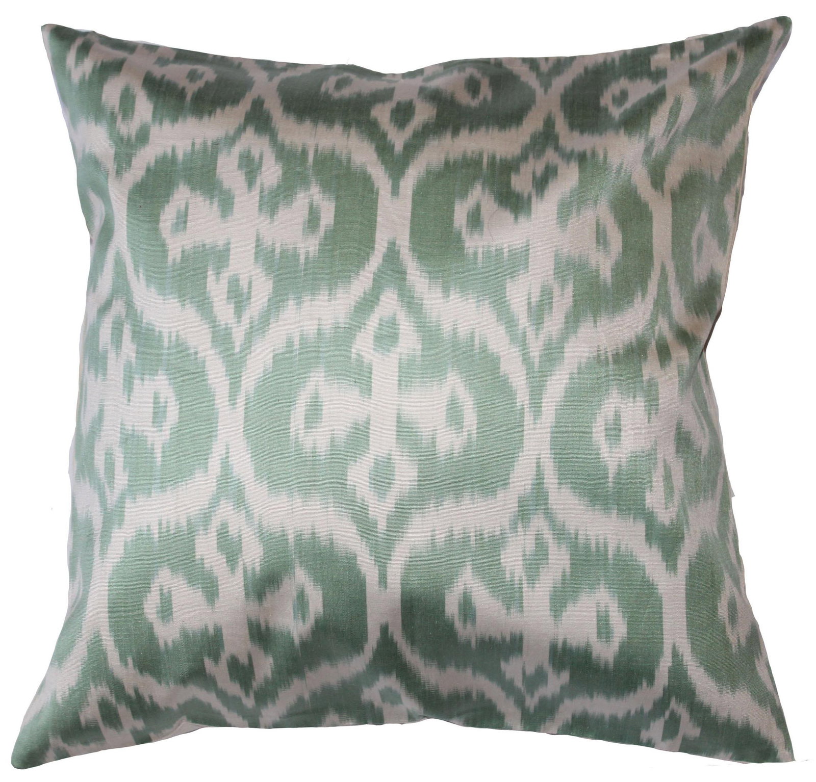 Contemporary Silk Ikat Bohemian Throw Pillow - 7