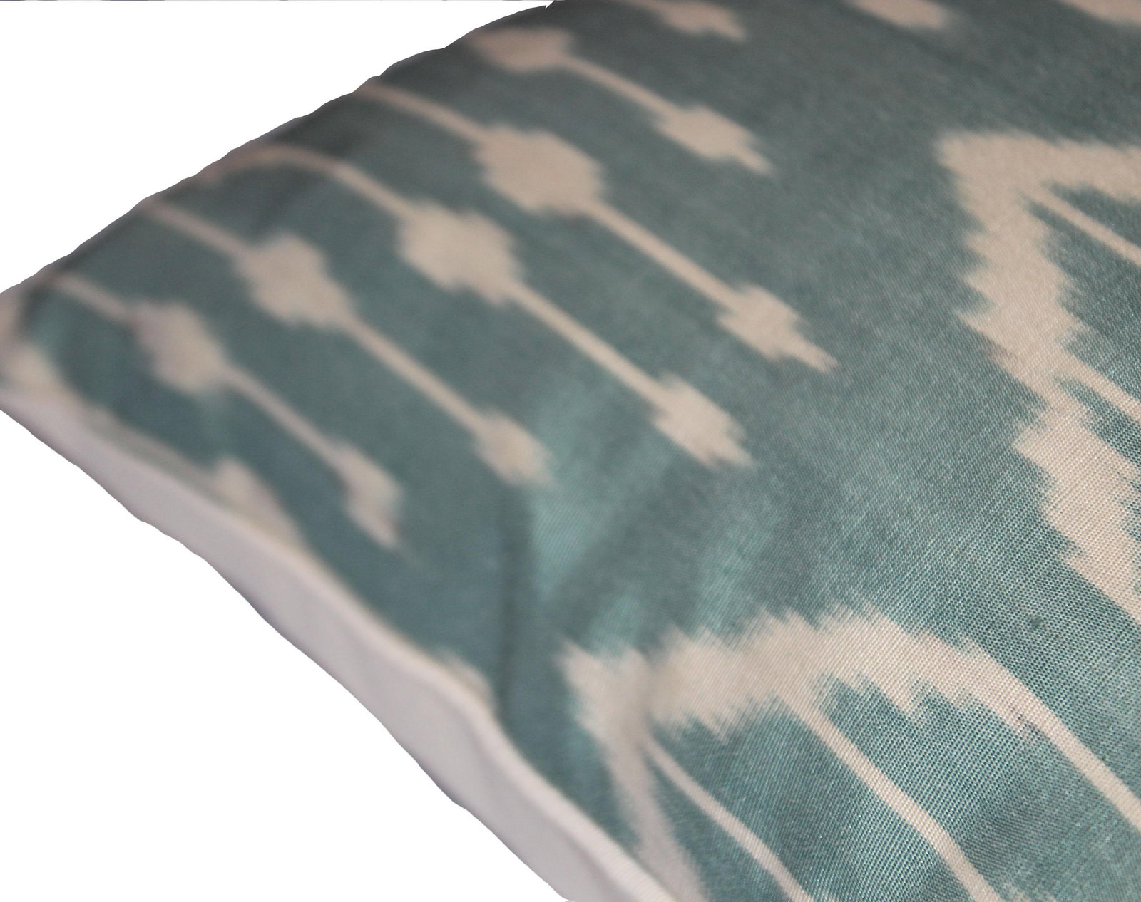 Contemporary Silk Ikat Bohemian Throw Pillow - 2