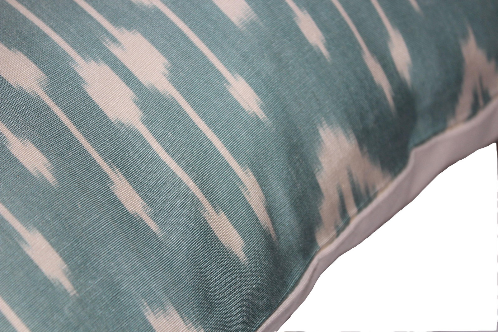 Contemporary Silk Ikat Bohemian Throw Pillow - 3