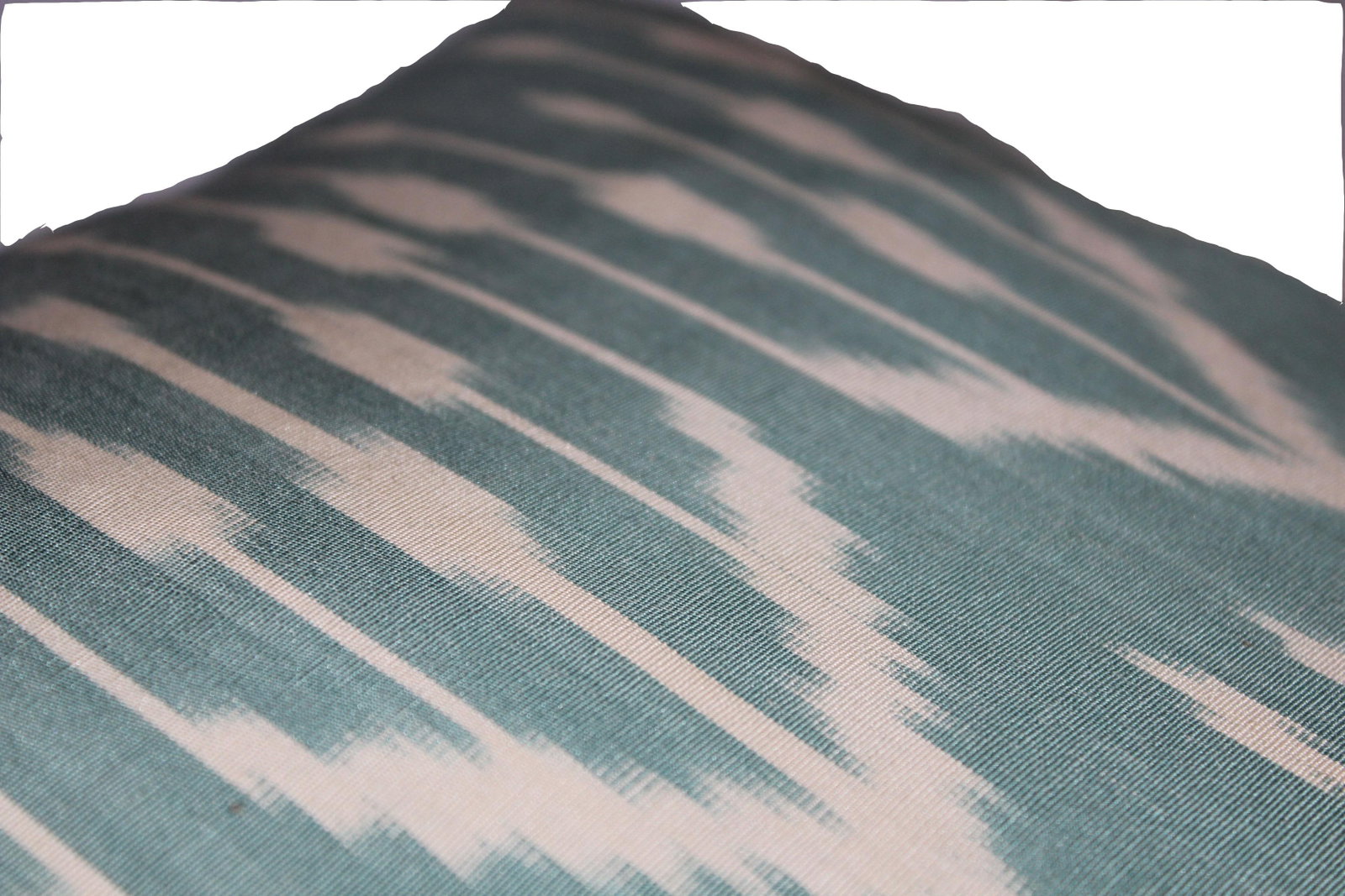 Contemporary Silk Ikat Bohemian Throw Pillow - 6