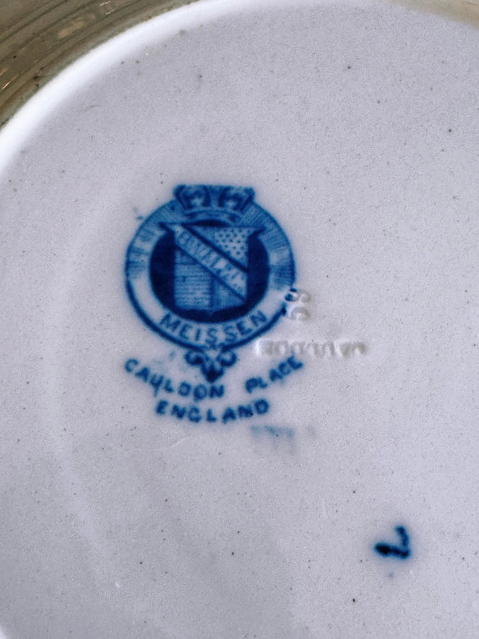 Antique Meissen England Blue Onion Plates- Set of 3 - 9