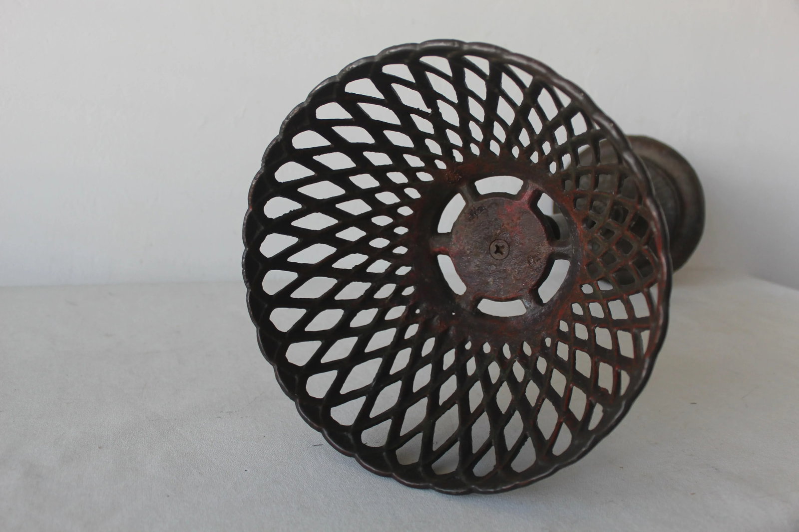 Vintage French Style Cast Iron Basket Pedestal Plant Stand - 9