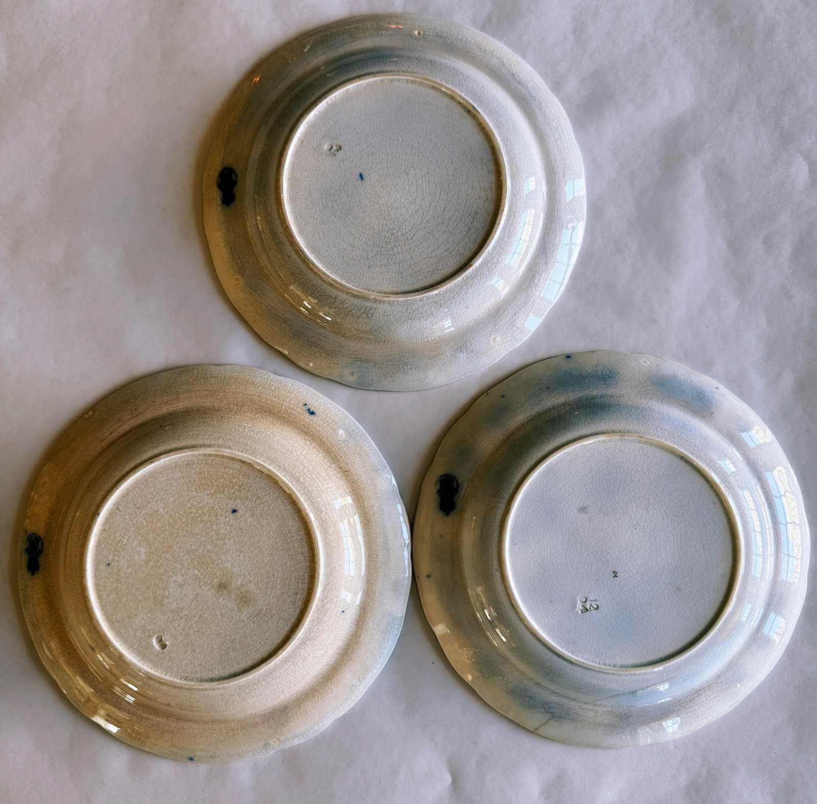 Antique Meissen England Porcelain Plates- Set of 3 - 6