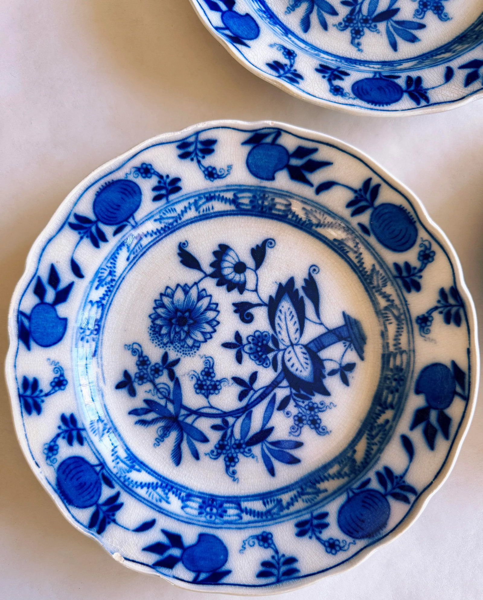Antique Meissen England Porcelain Plates- Set of 3 - 9
