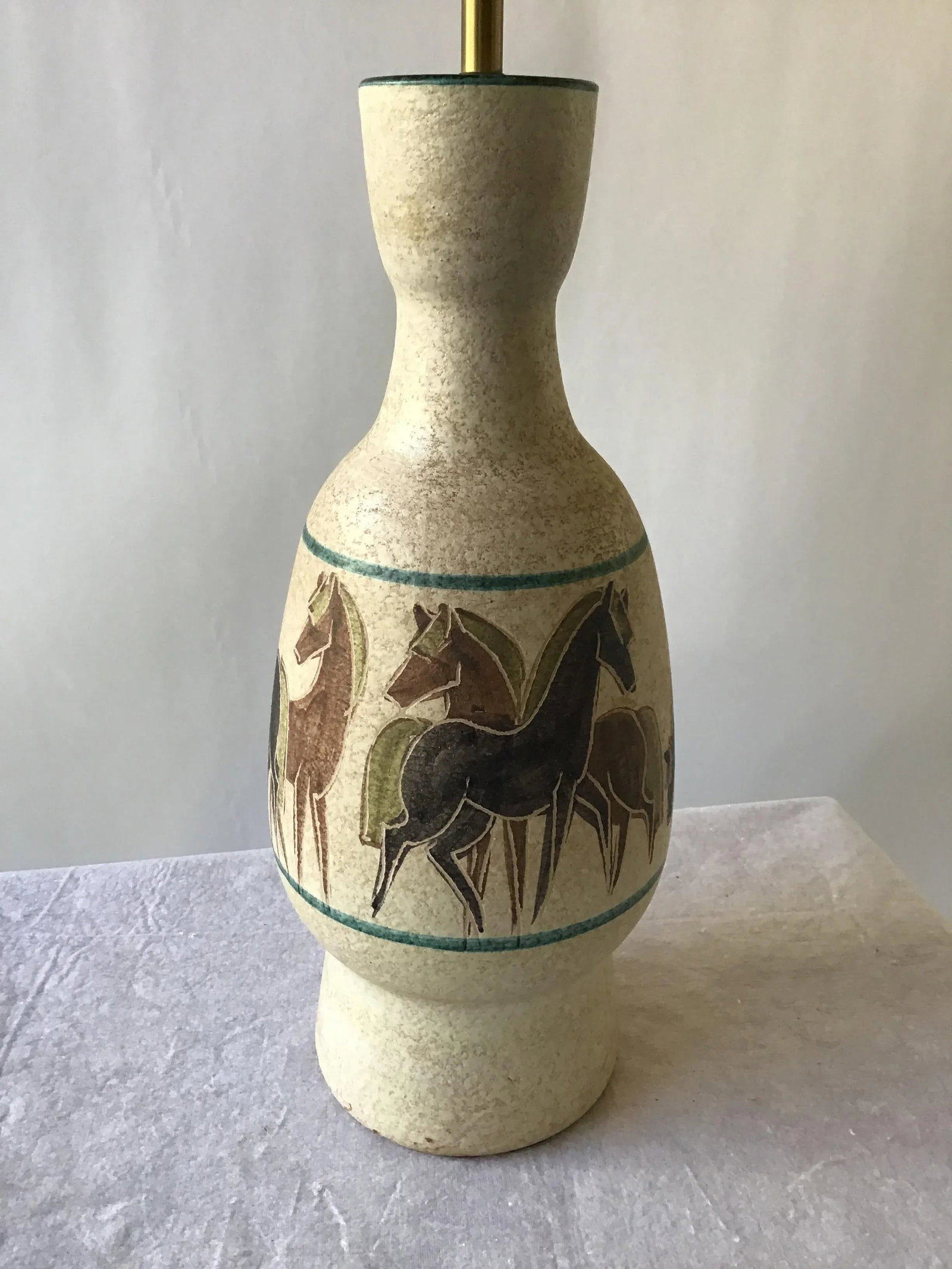 1950s Ceramic Horse Lamp - 3