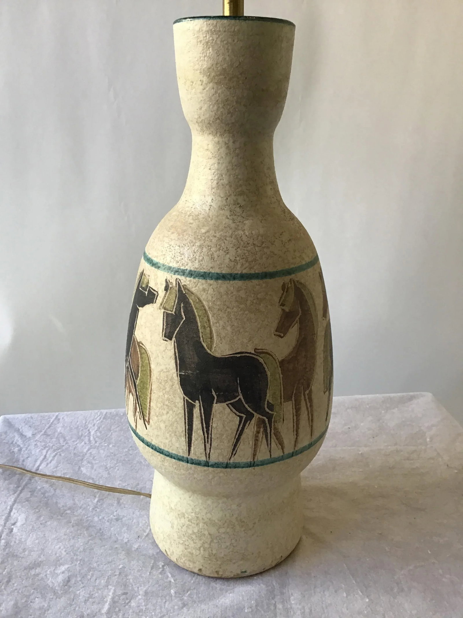 1950s Ceramic Horse Lamp - 4
