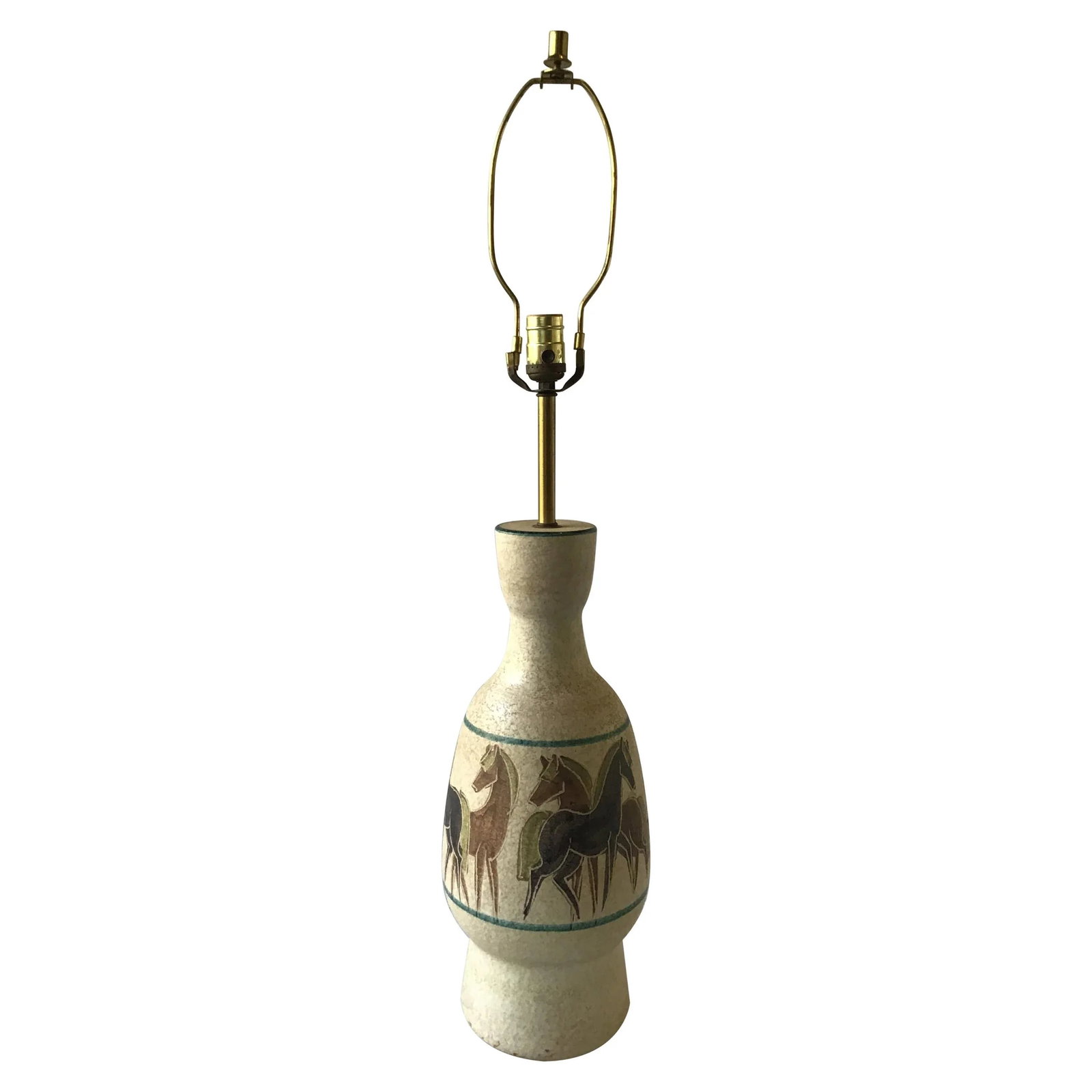 1950s Ceramic Horse Lamp - 9