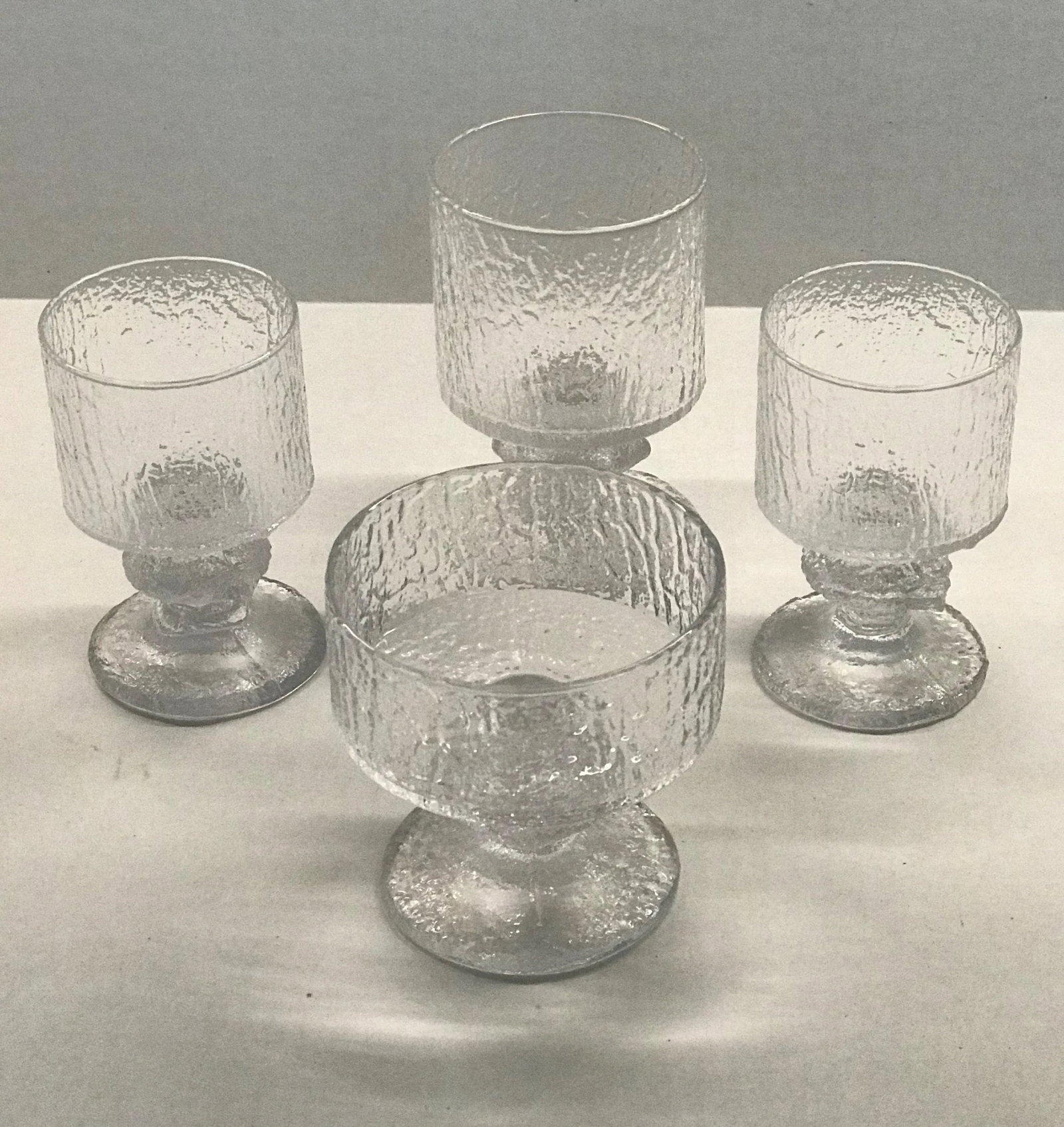 1960s Organic Modern Festivo Wine Goblets by Timo Sarpaneva for Iittal, Finland - Set of 4 - 3