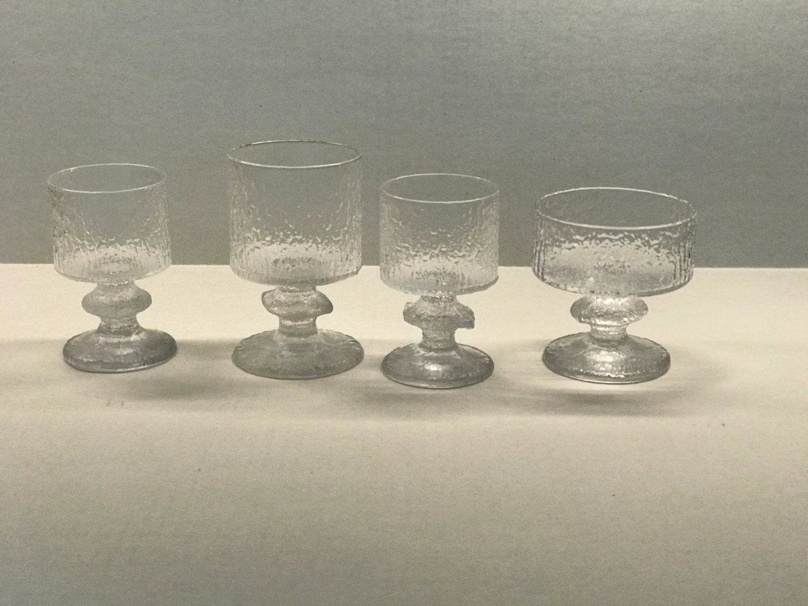 1960s Organic Modern Festivo Wine Goblets by Timo Sarpaneva for Iittal, Finland - Set of 4 - 6
