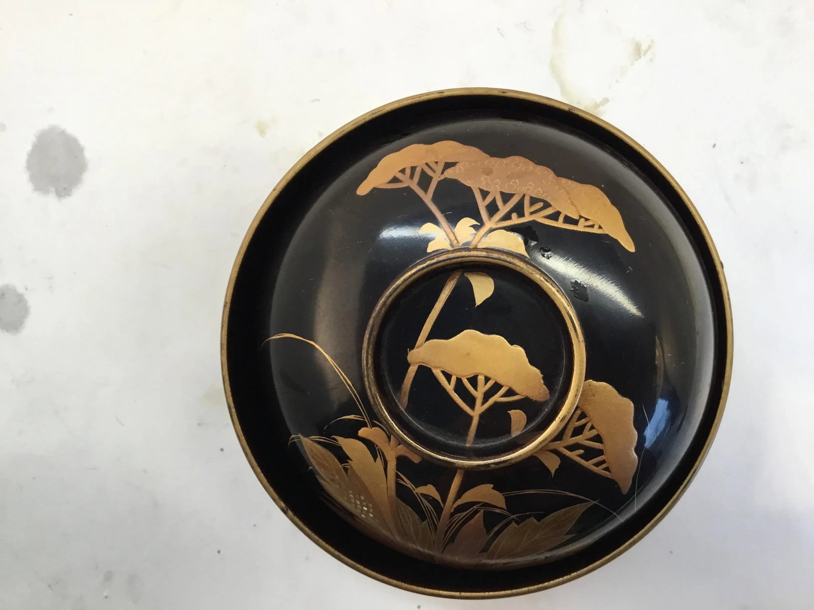 1920s Antique Japanese Maki-E Lacquer Lidded Bowl - a Pair - 3