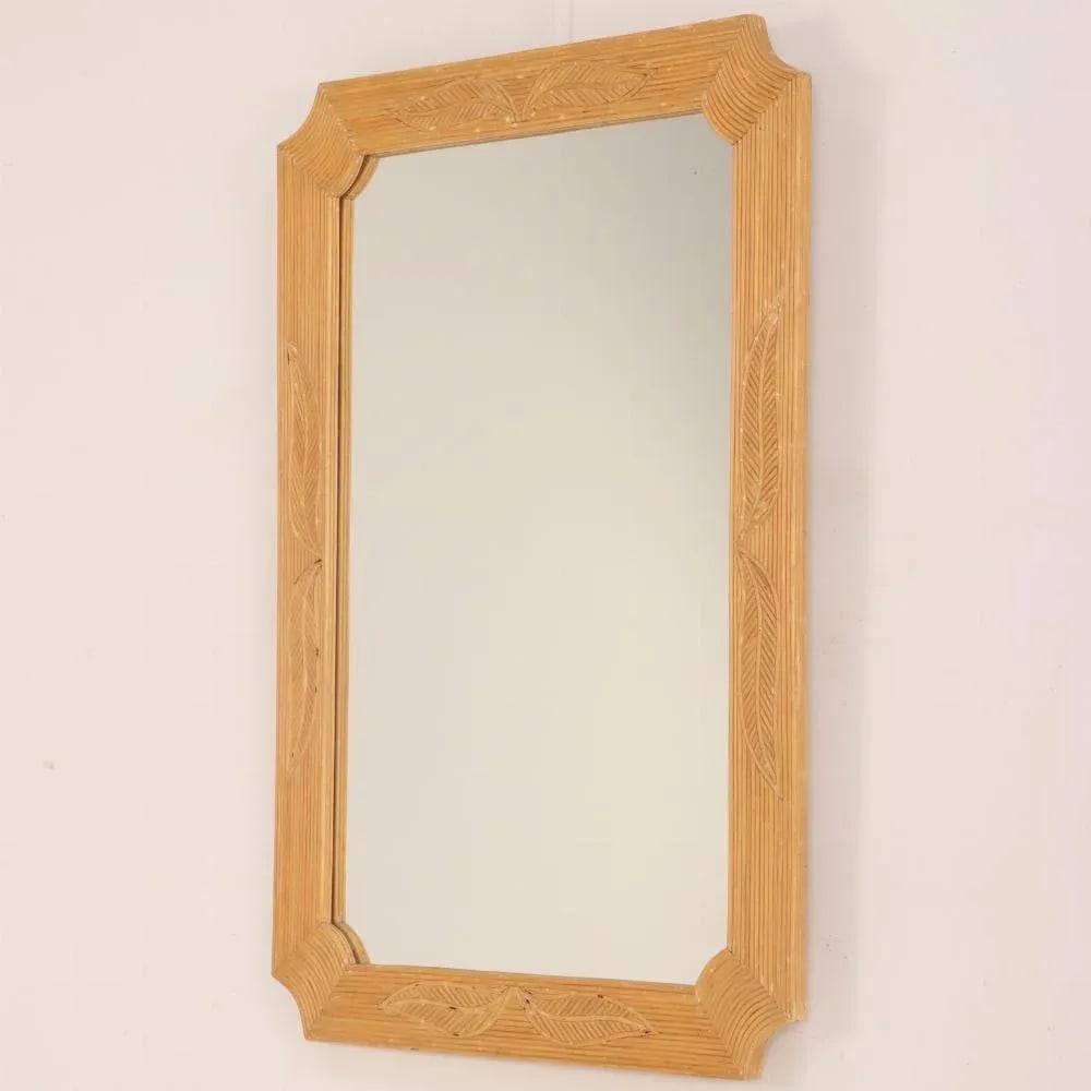 A French Rattan Mirror, C 1970. - 3