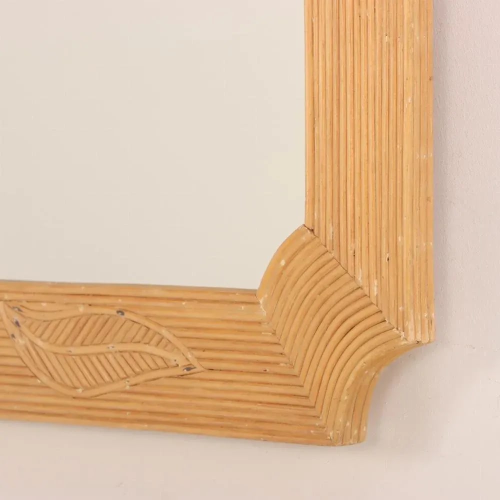 A French Rattan Mirror, C 1970. - 5