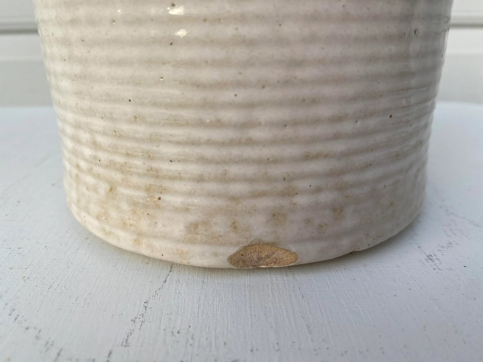 Zanesville Homespun White Textured Pot - 2