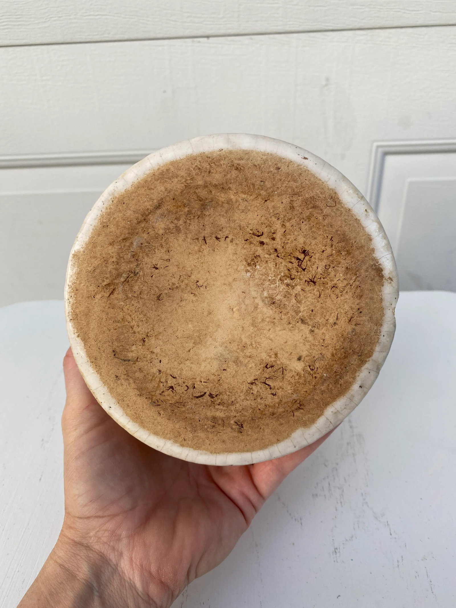 Zanesville Homespun White Textured Pot - 6