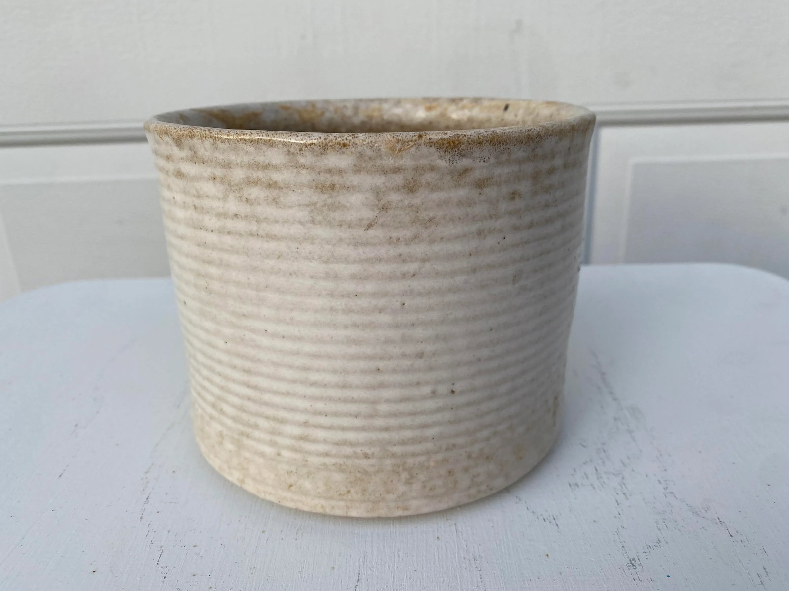 Zanesville Homespun White Textured Pot - 7