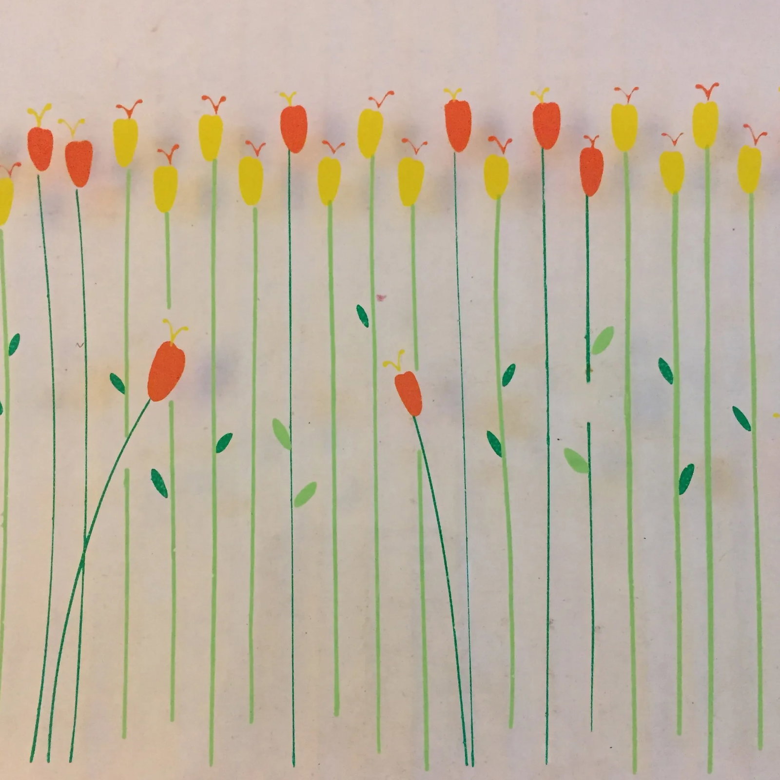 1950s Mid-Century Modern Acrylic Lucite Tray With Floral Tulips Motif - 3