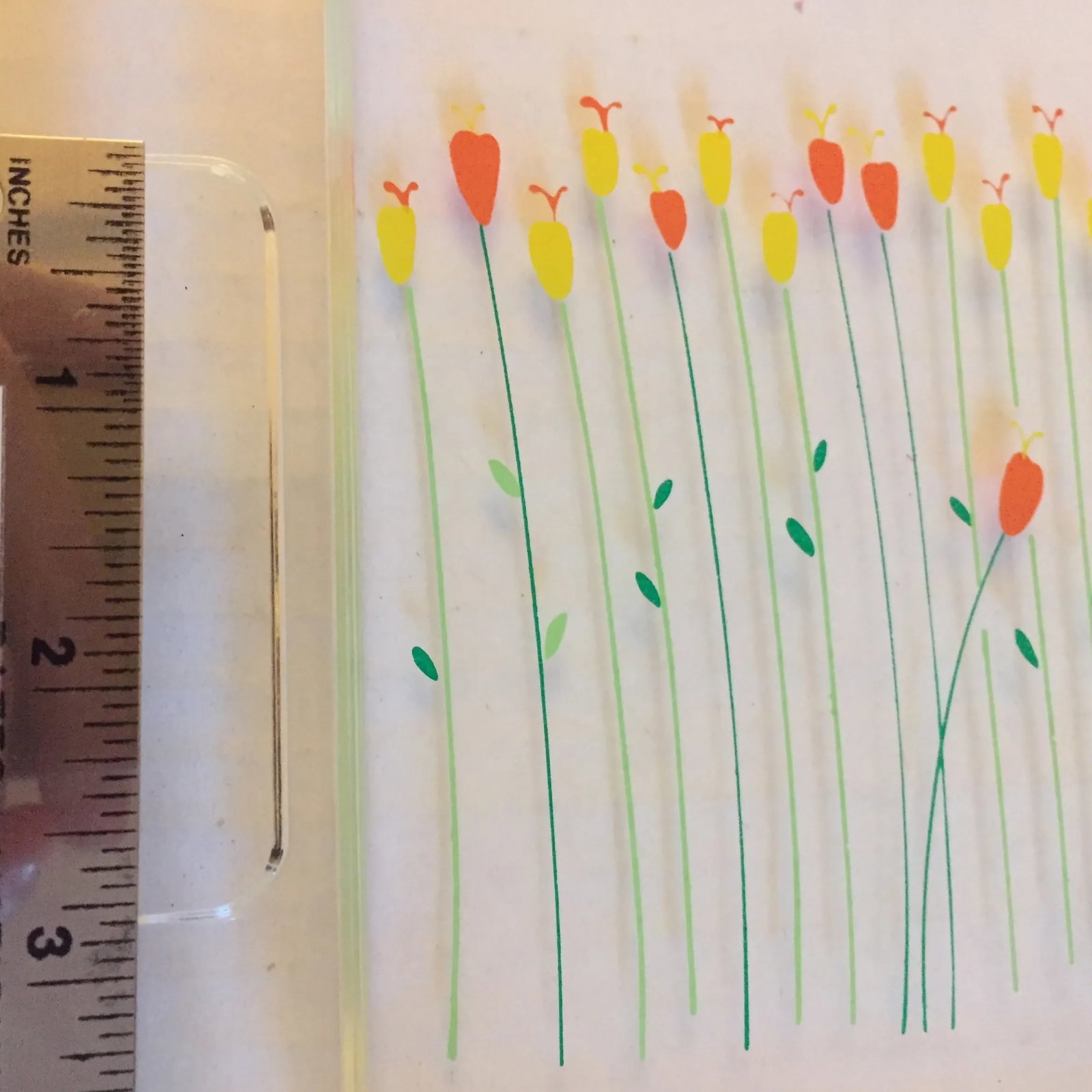 1950s Mid-Century Modern Acrylic Lucite Tray With Floral Tulips Motif - 7