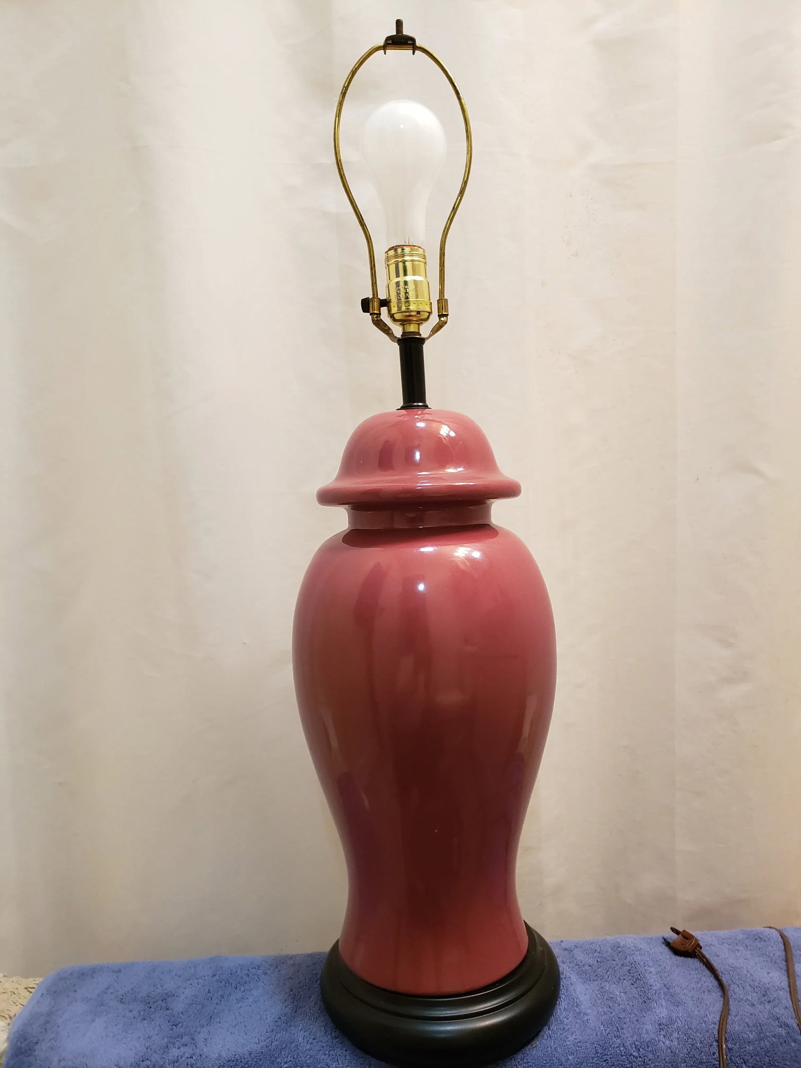 Vintage Mid Century Ginger Jar Chilo Lamp - 4