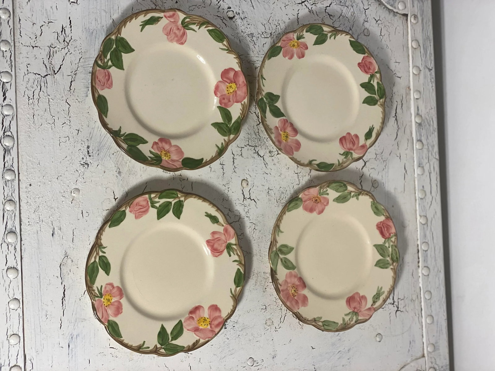 1990s Franciscan Desert Rose Bread Plates- Set of 4 - 2