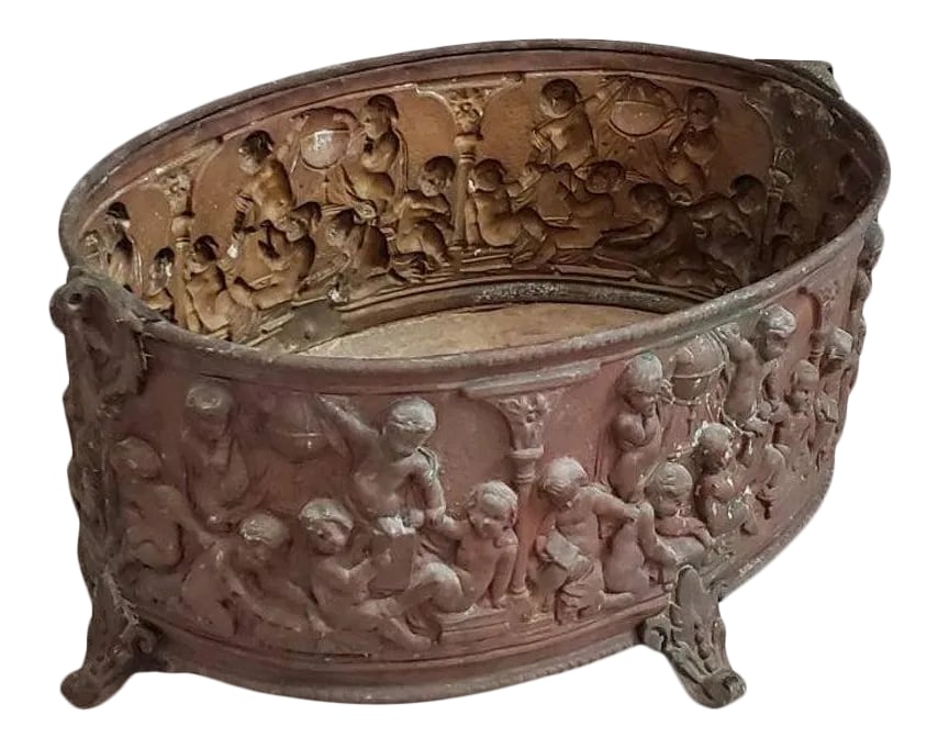 19th Century French Repousse Copper Jardiniere (1 of 11)