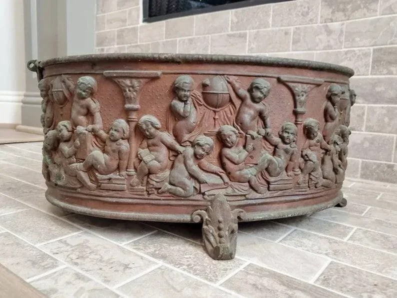 19th Century French Repousse Copper Jardiniere - 2