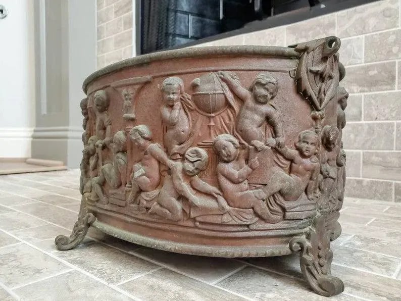 19th Century French Repousse Copper Jardiniere - 4