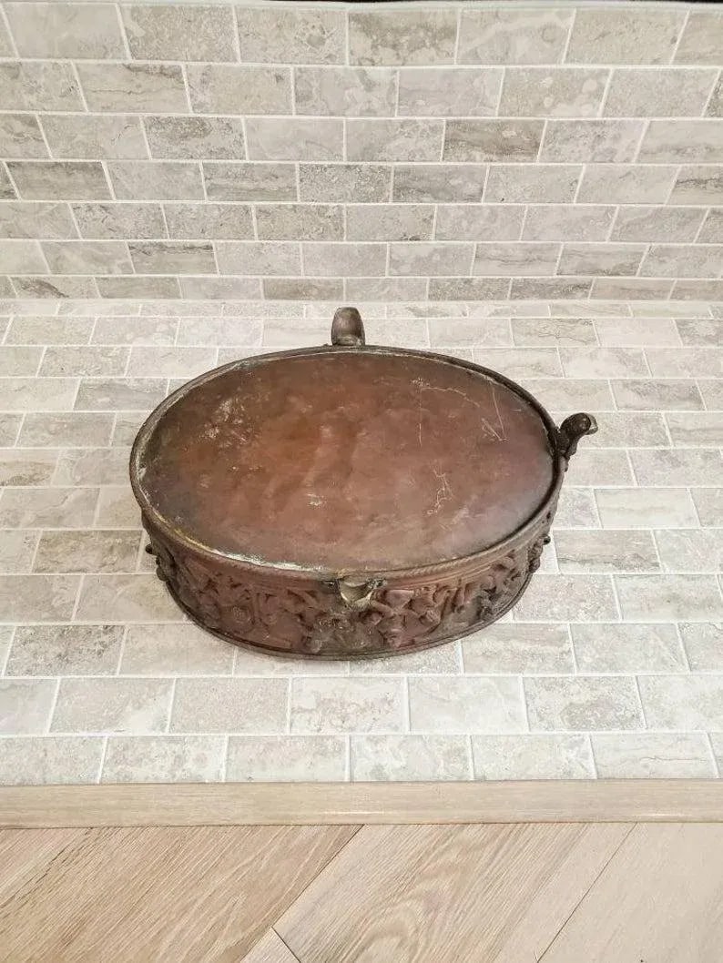 19th Century French Repousse Copper Jardiniere - 8