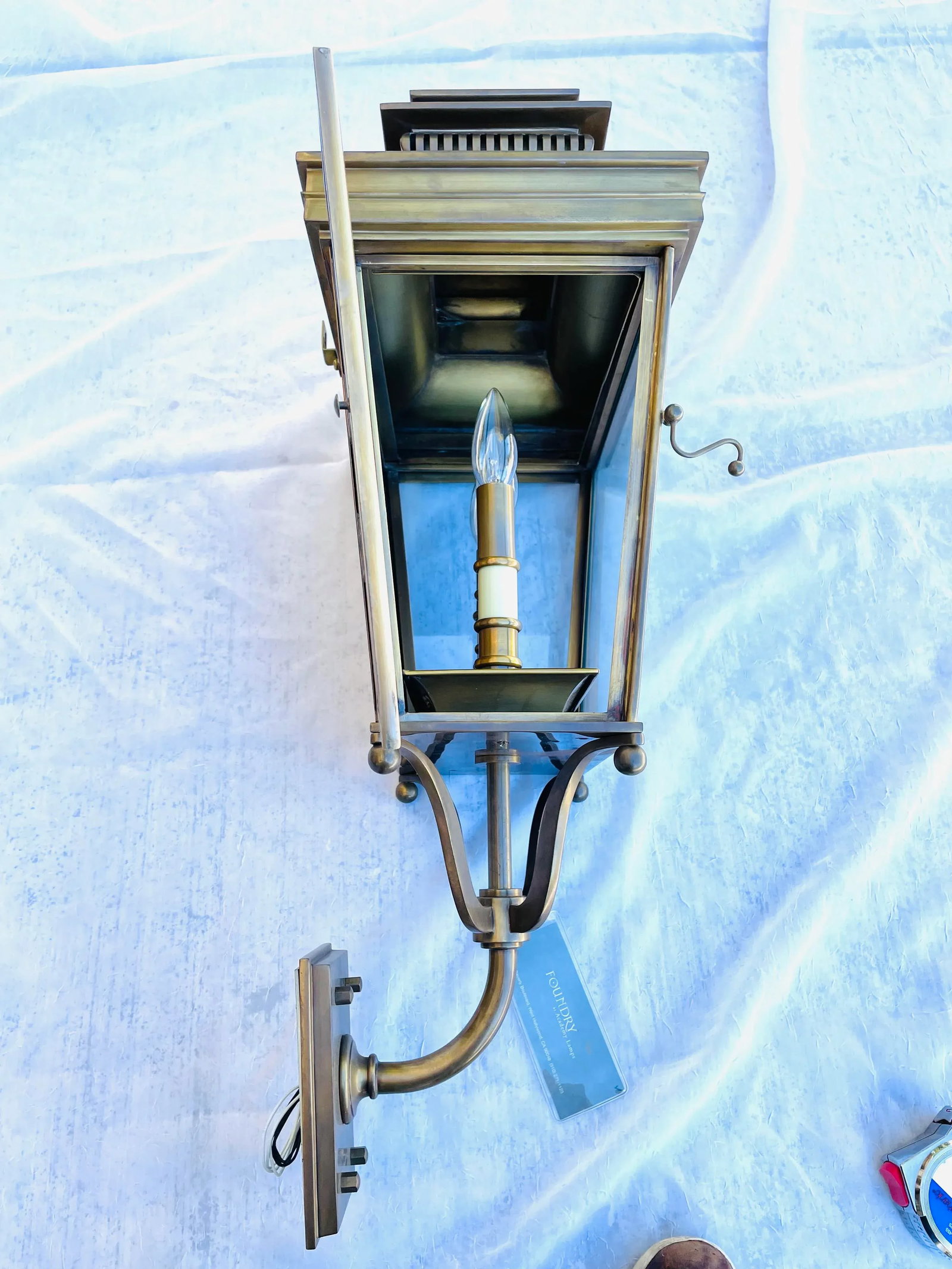The Foundry Showroom Brass Porch Lantern - 4