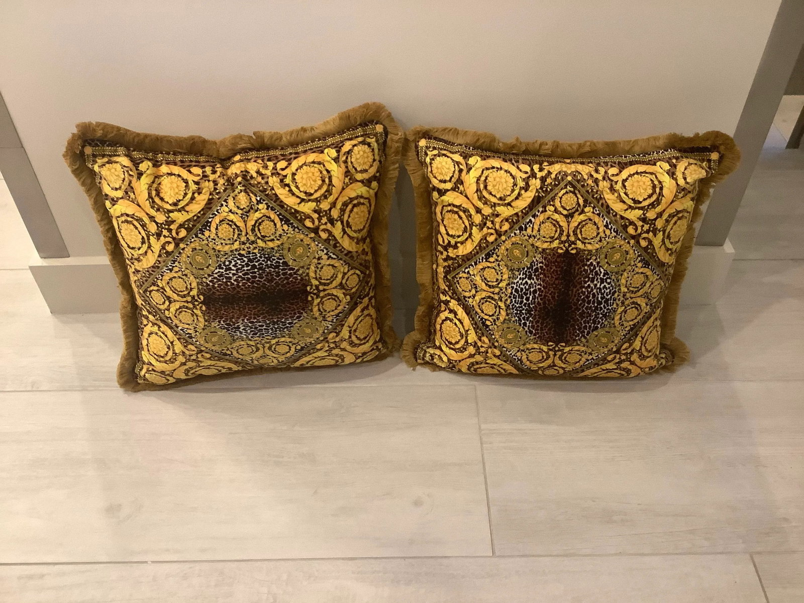 Vintage Atelier Versace Fabric Pillows - a Pair - 12