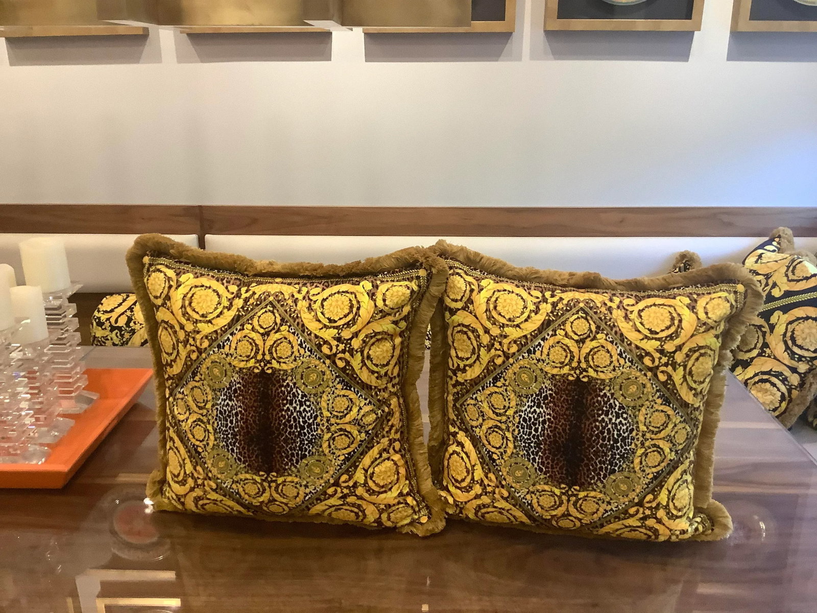 Vintage Atelier Versace Fabric Pillows - a Pair - 3