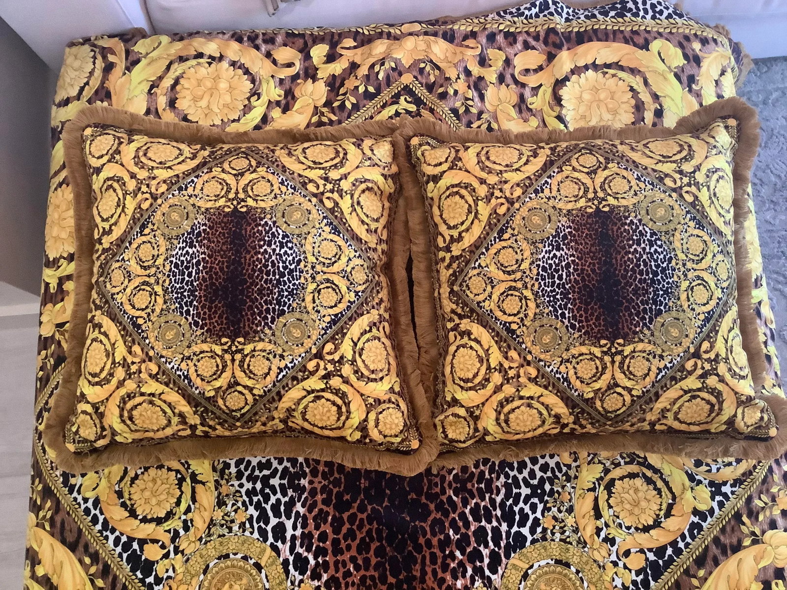 Vintage Atelier Versace Fabric Pillows - a Pair - 5