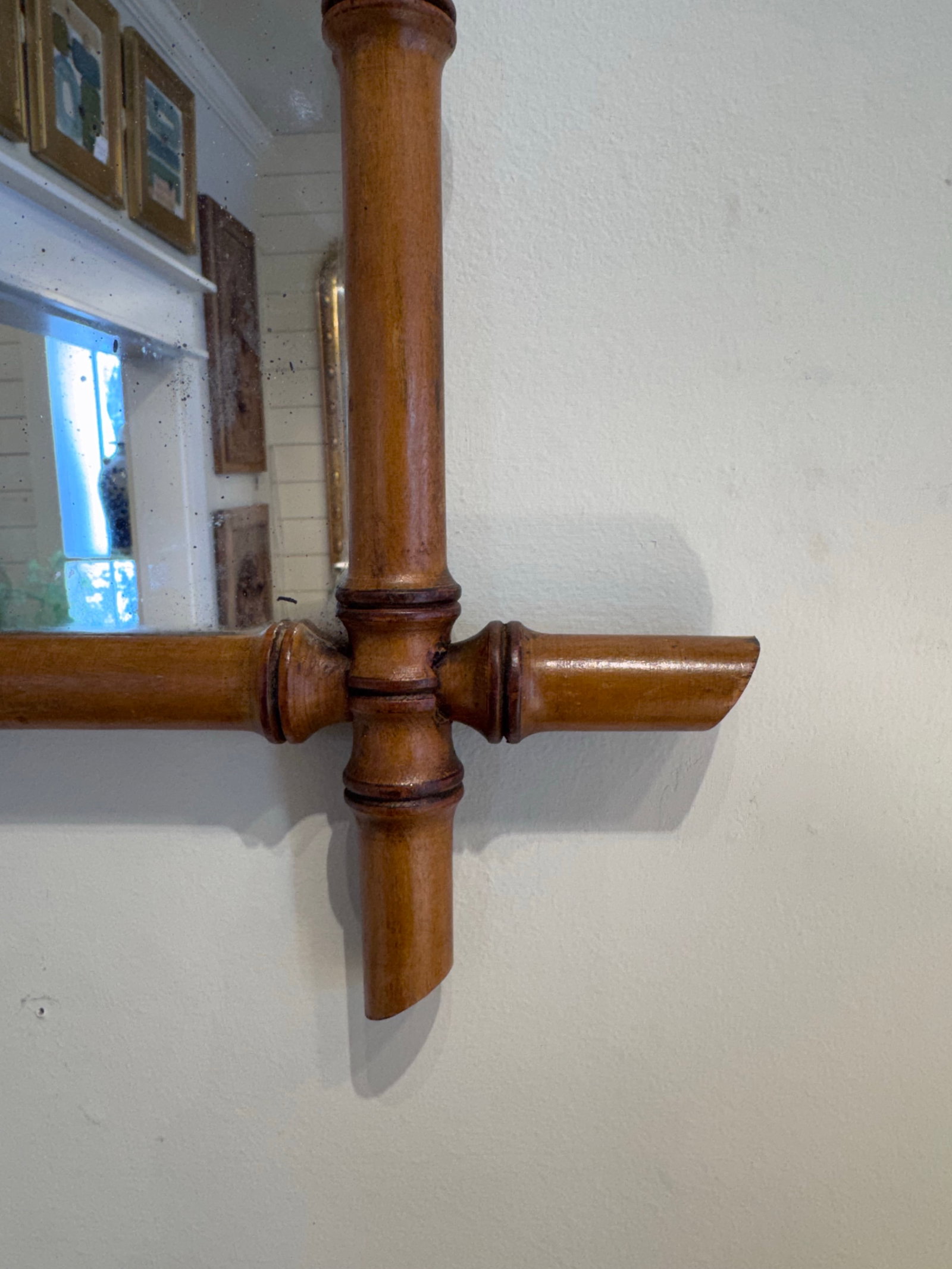 19th Century Bamboo Mirror - 2