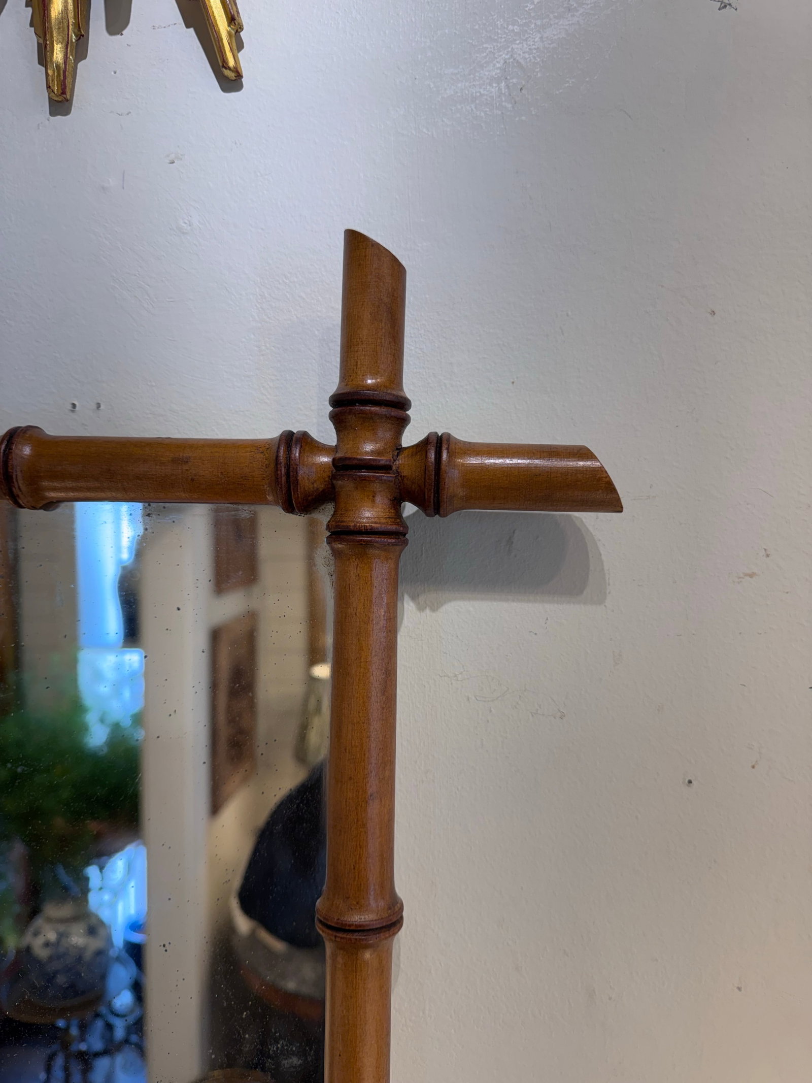 19th Century Bamboo Mirror - 3
