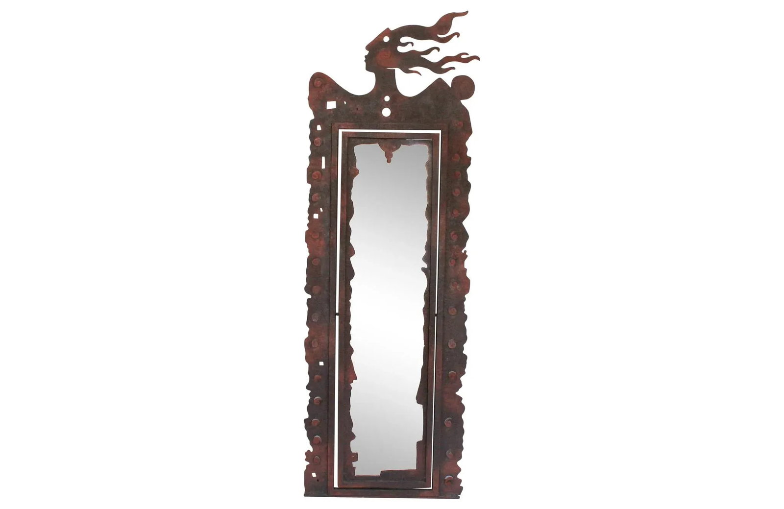 Art Deco-Influenced Figural Wall Mirror - 10