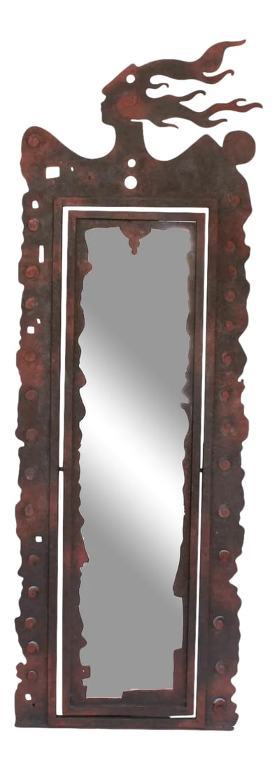 Art Deco-Influenced Figural Wall Mirror (1 of 10)