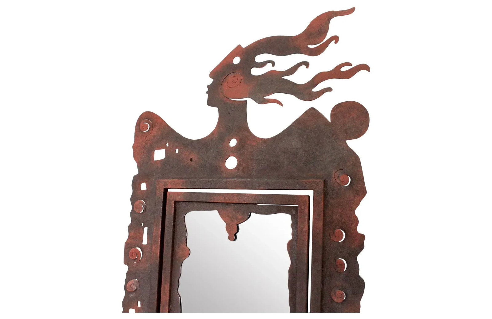 Art Deco-Influenced Figural Wall Mirror - 3