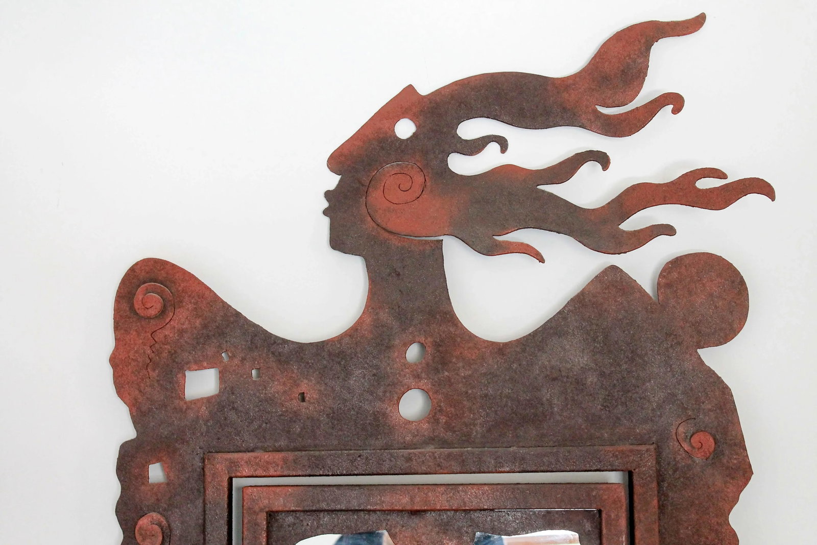 Art Deco-Influenced Figural Wall Mirror - 5
