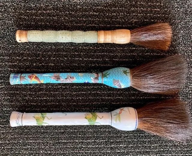 Vintage 1960s Chinese Calligraphy Brushes - Set of 3 - 10