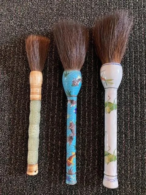 Vintage 1960s Chinese Calligraphy Brushes - Set of 3 - 2