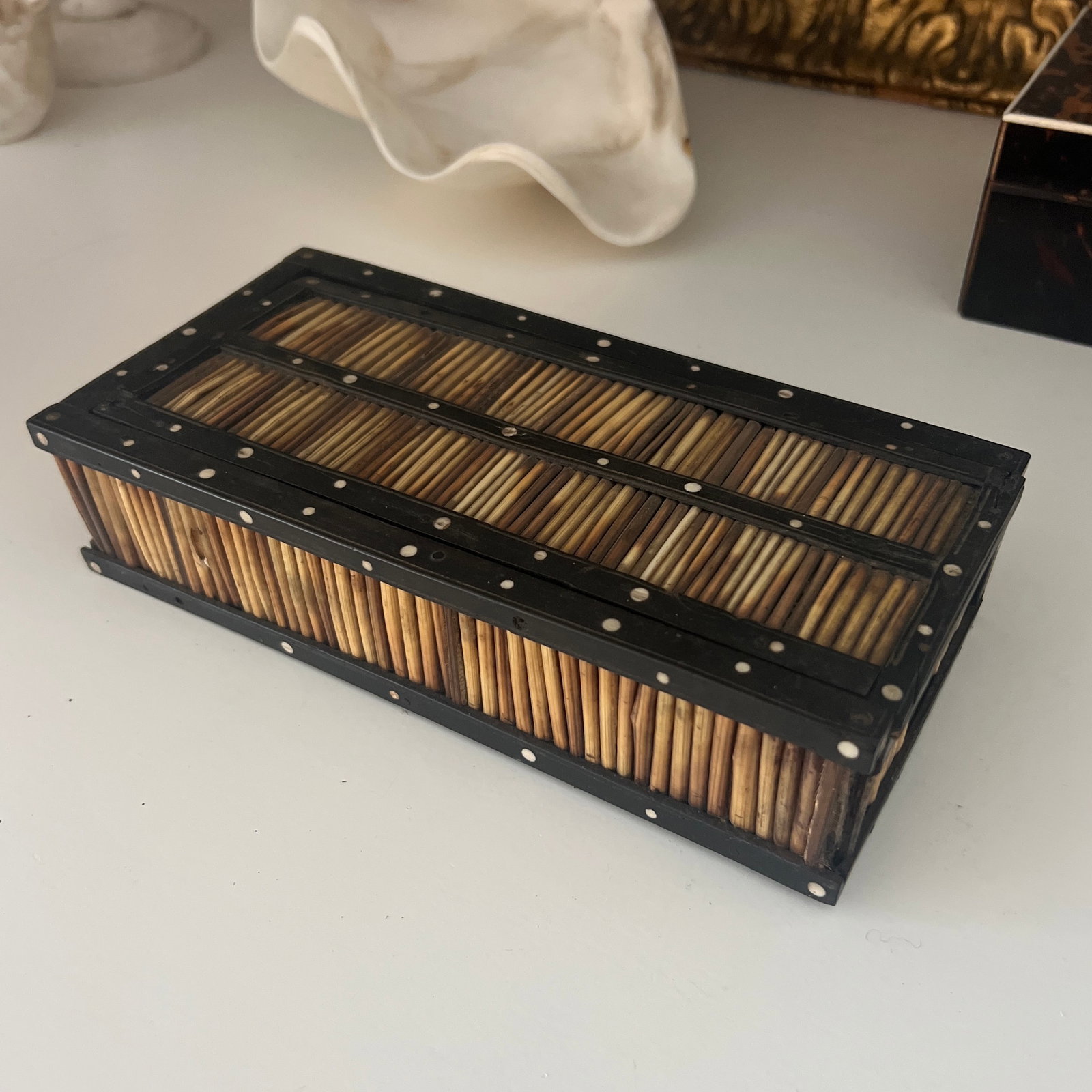Antique Anglo Indian Porcupine Quill Box - 2
