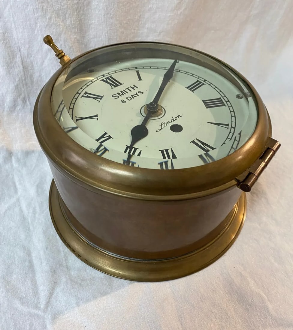 1990s Brass Decorative Ship Clock - 3