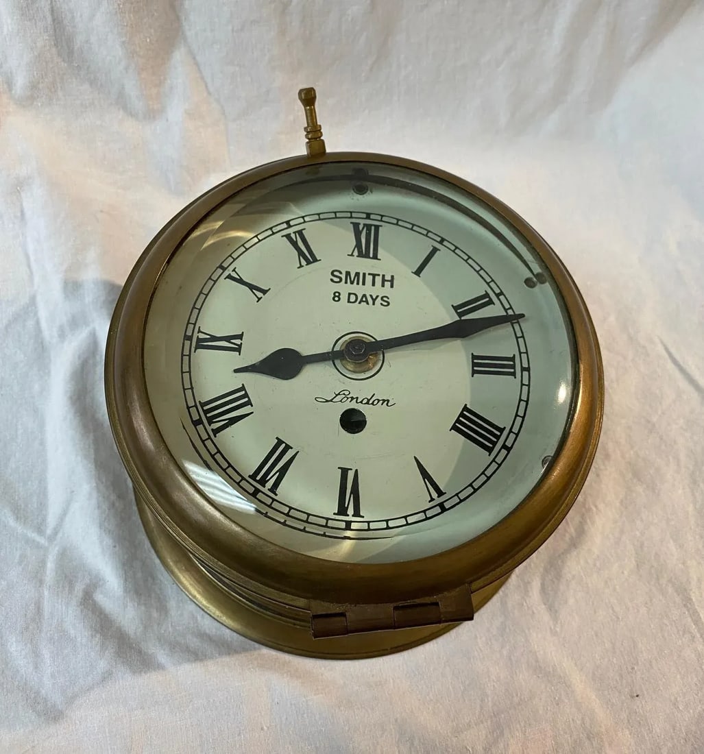 1990s Brass Decorative Ship Clock - 5