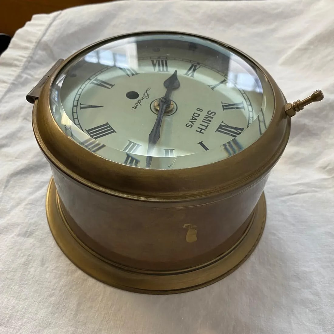 1990s Brass Decorative Ship Clock - 8
