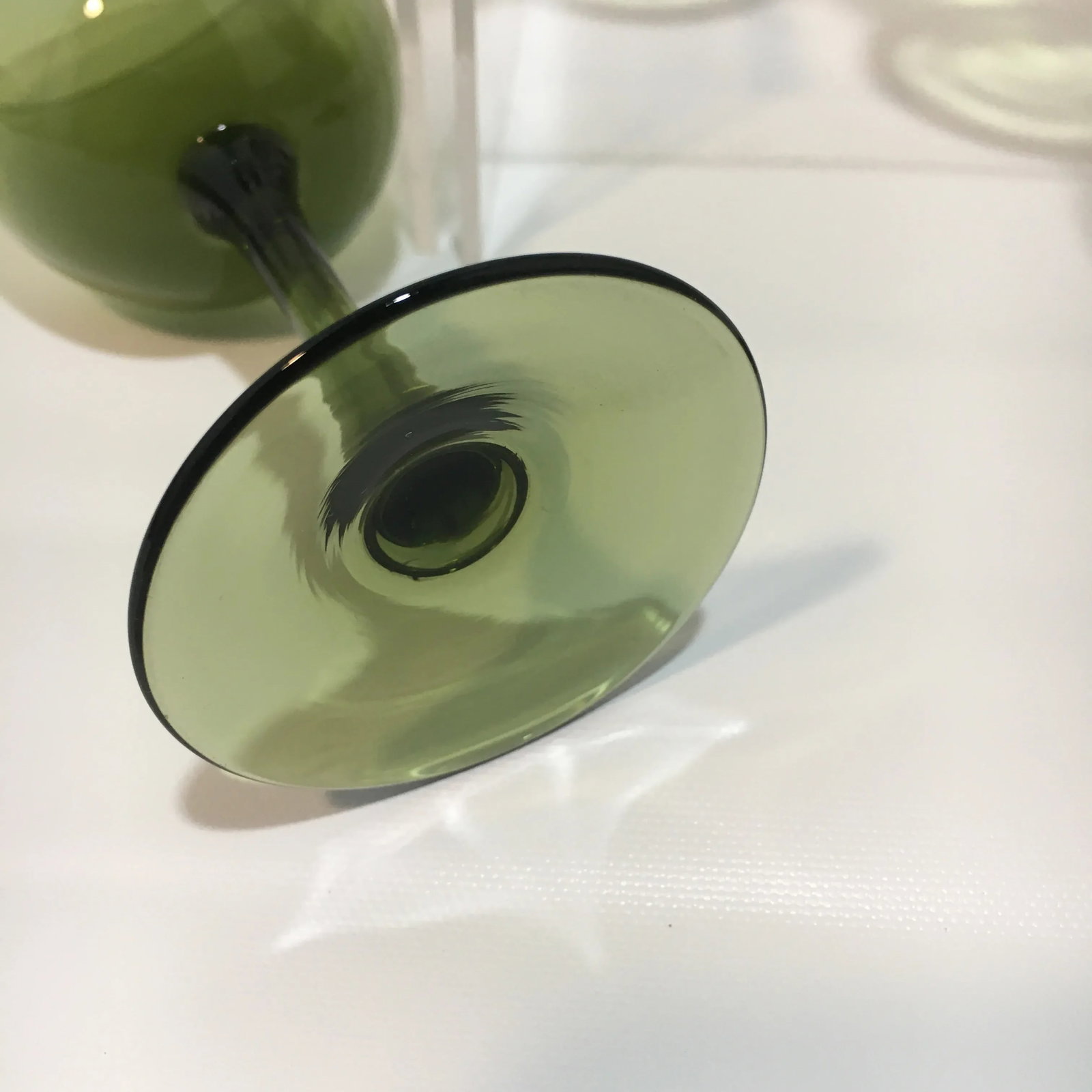 Bottle Green Hand Blown Cordial Glasses - Set of 6 - 3