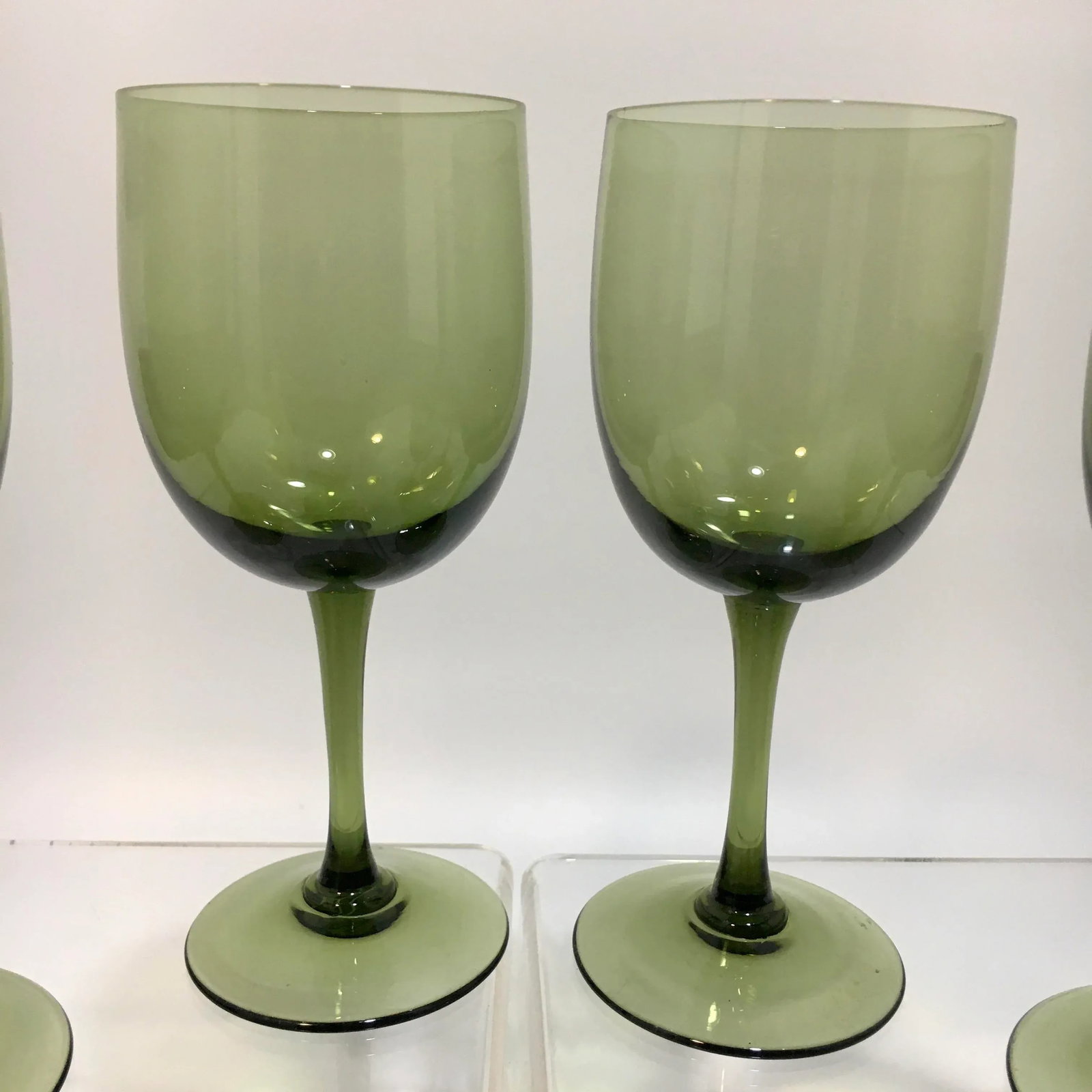 Bottle Green Hand Blown Cordial Glasses - Set of 6 - 4