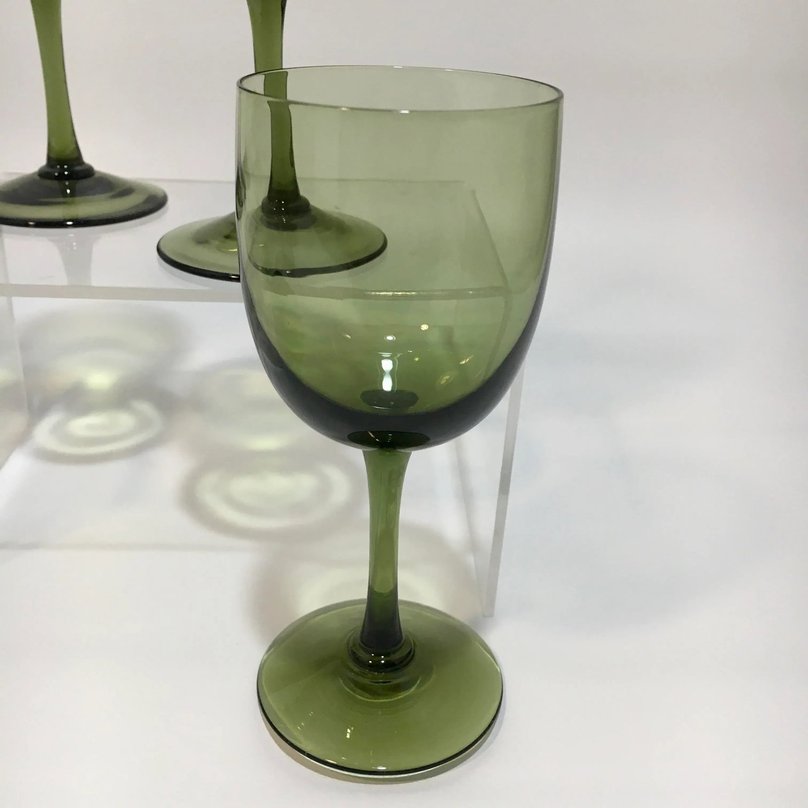 Bottle Green Hand Blown Cordial Glasses - Set of 6 - 5
