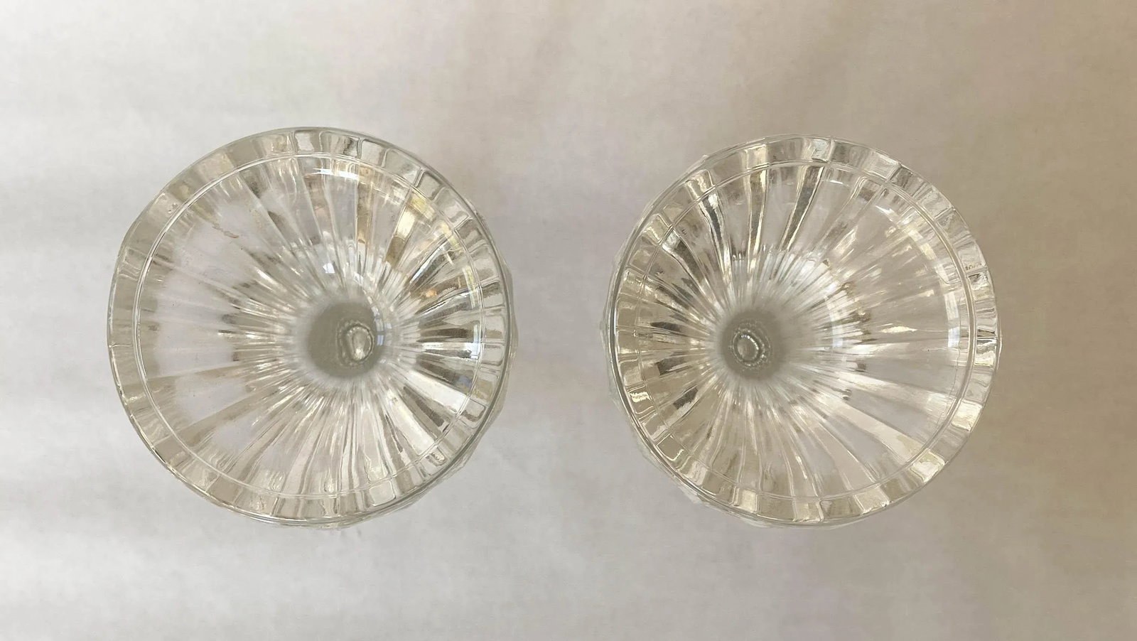 1950s Vintage Crystal Candlesticks - a Pair - 3